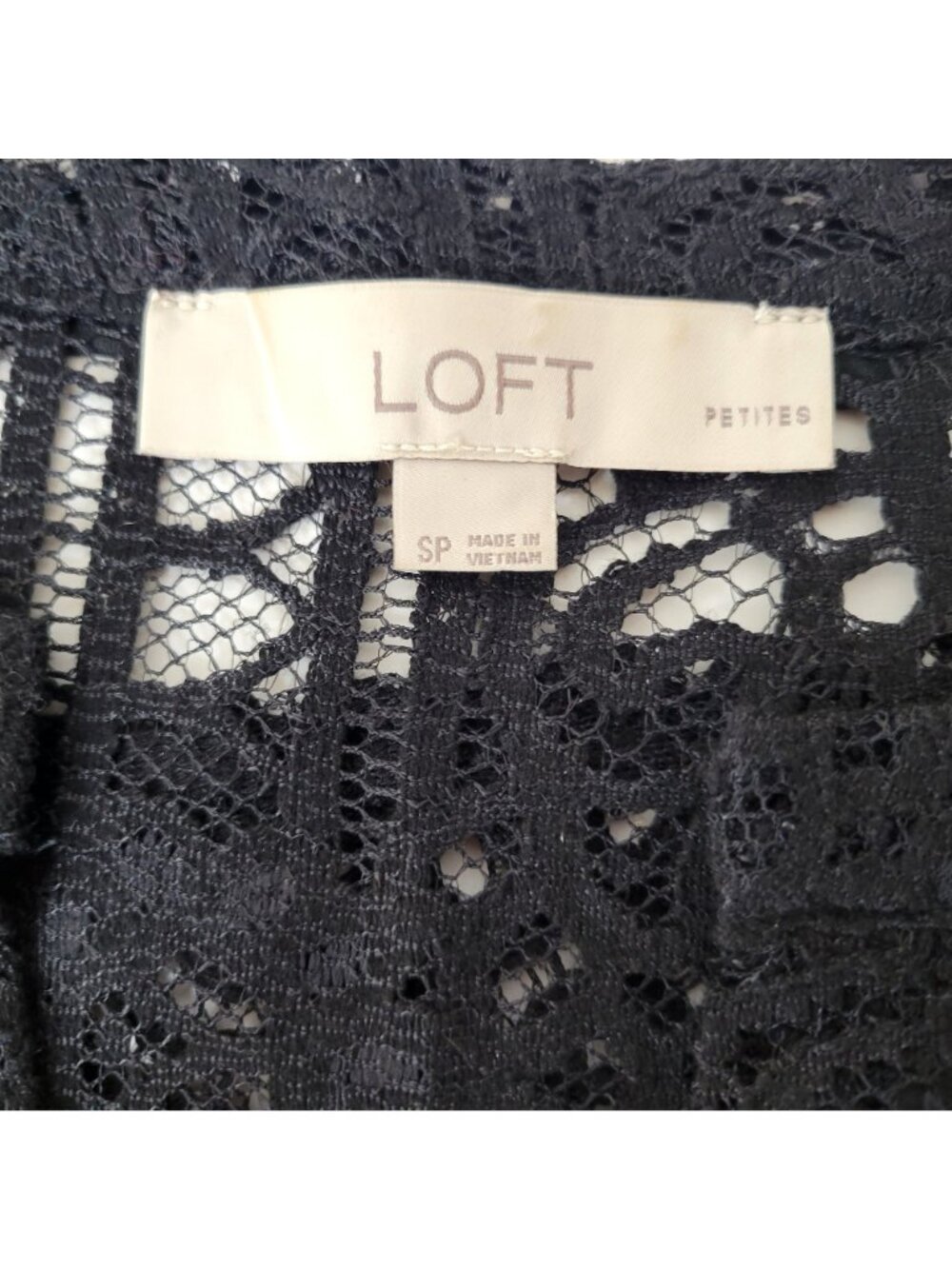 Loft Black Lace Blouse/Cover Up - Picture 3 of 5